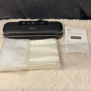 Wancle Black Vacuum Food Sealer Machine 15 X 5 X 2.5